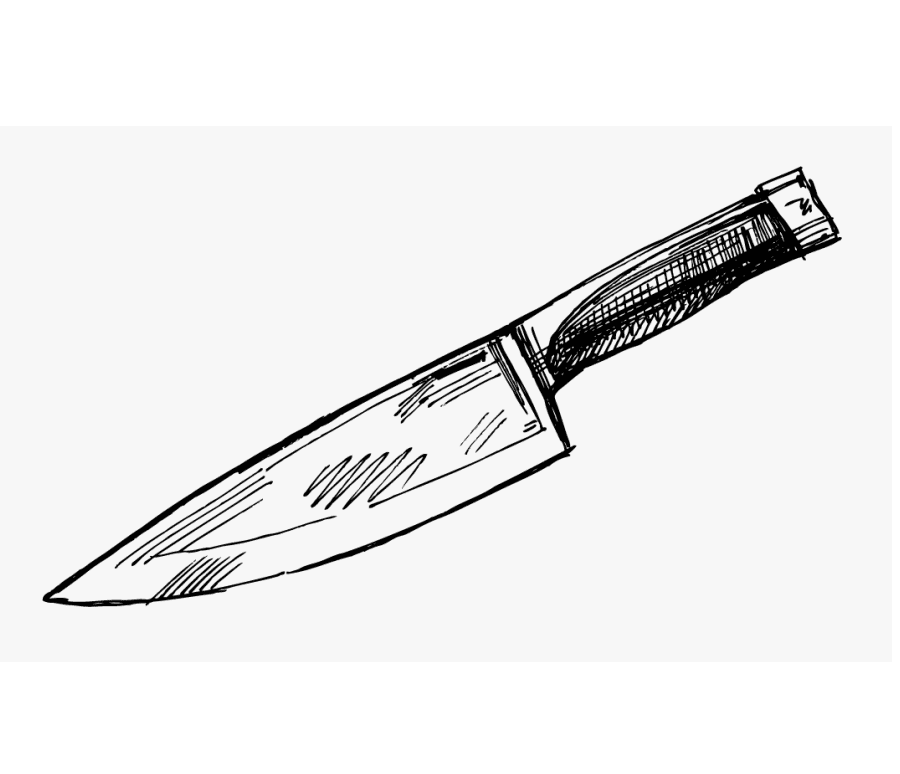 Knife Clipart Black and White png