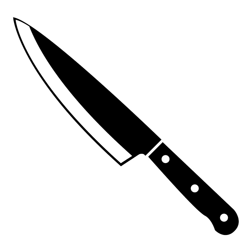 Knife Clipart Black and White