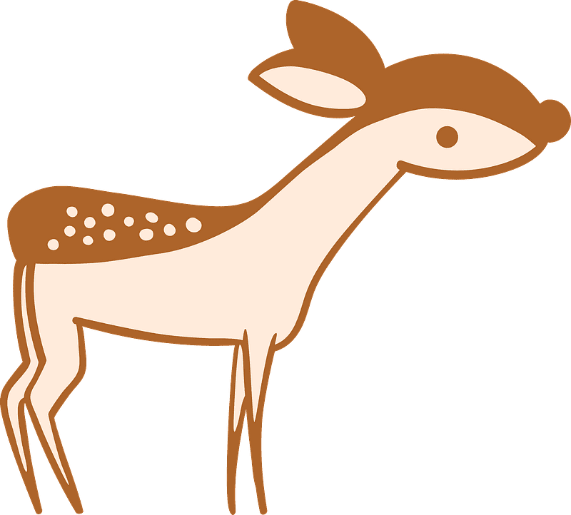 Little Deer clipart transparent background