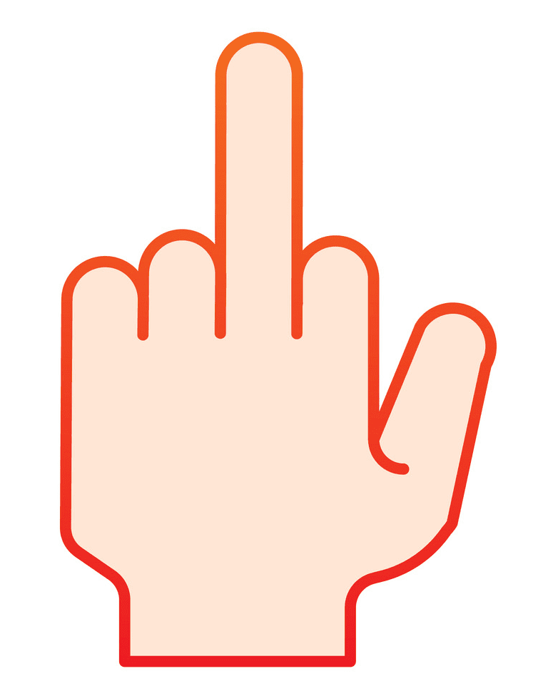 Middle Finger clipart free 1