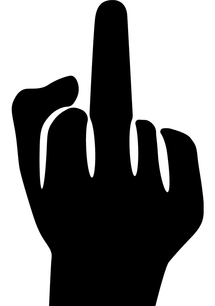 Middle Finger clipart free 10