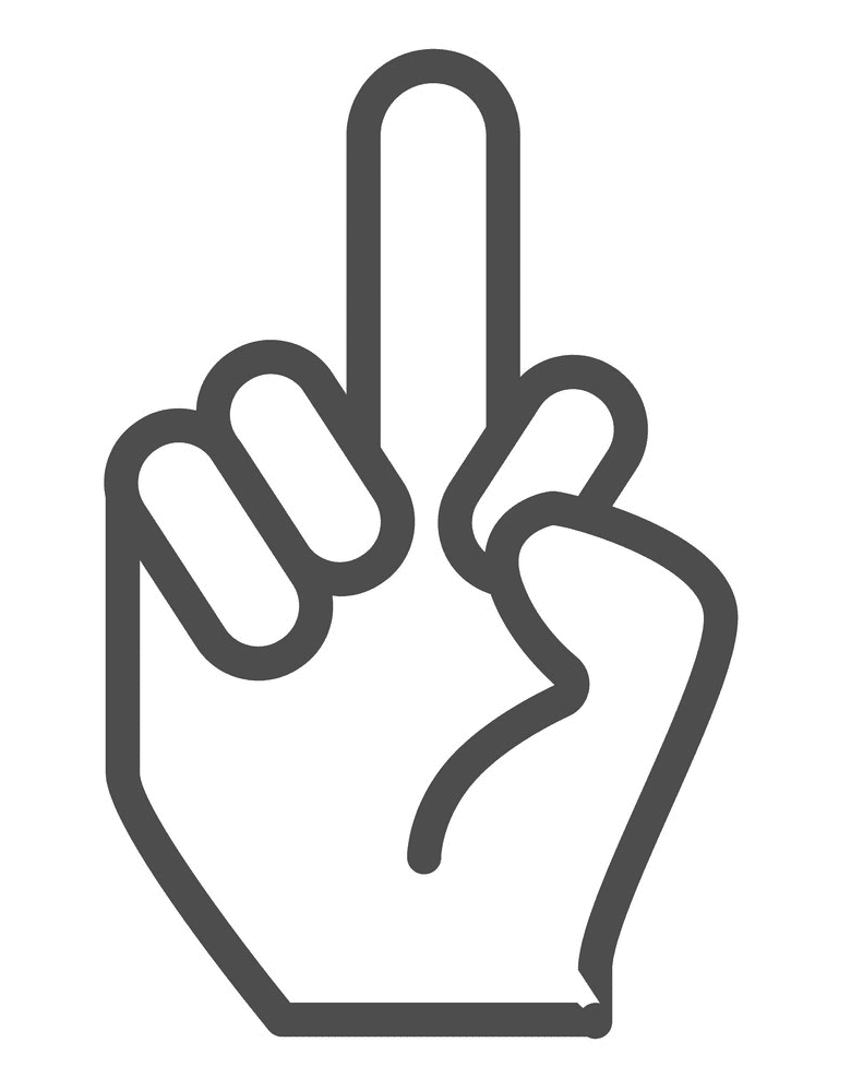 Middle Finger clipart free 2
