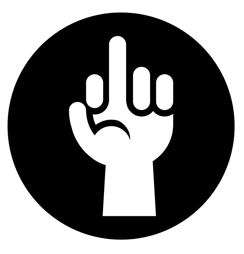 Middle Finger clipart free 3