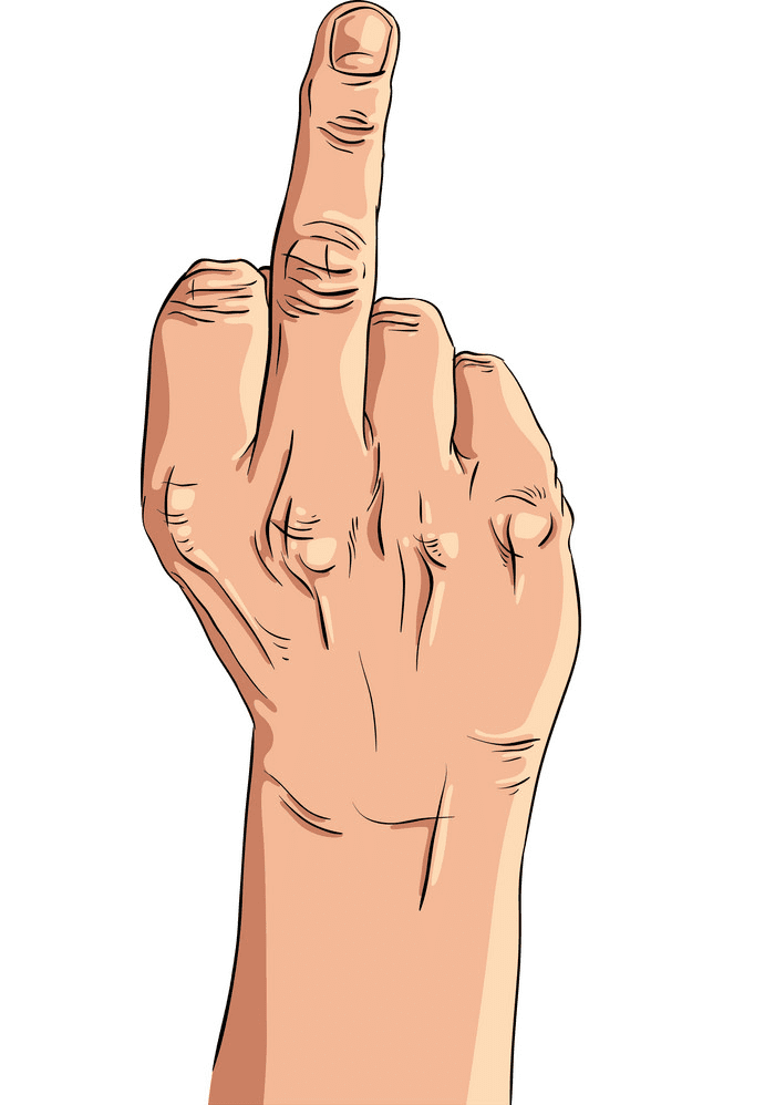Middle Finger clipart free 6