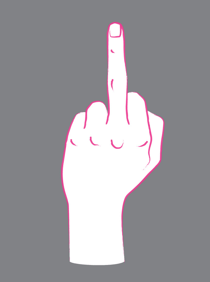 Middle Finger clipart free 7