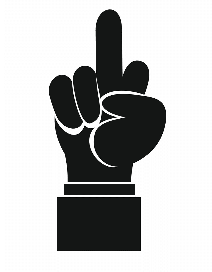 Middle Finger clipart free 8