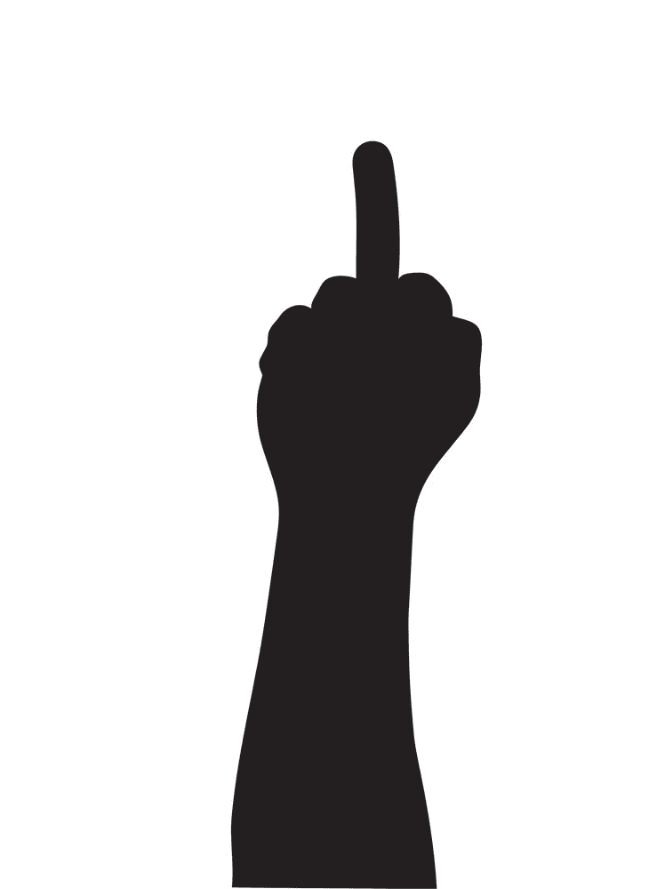 Middle Finger clipart free 9