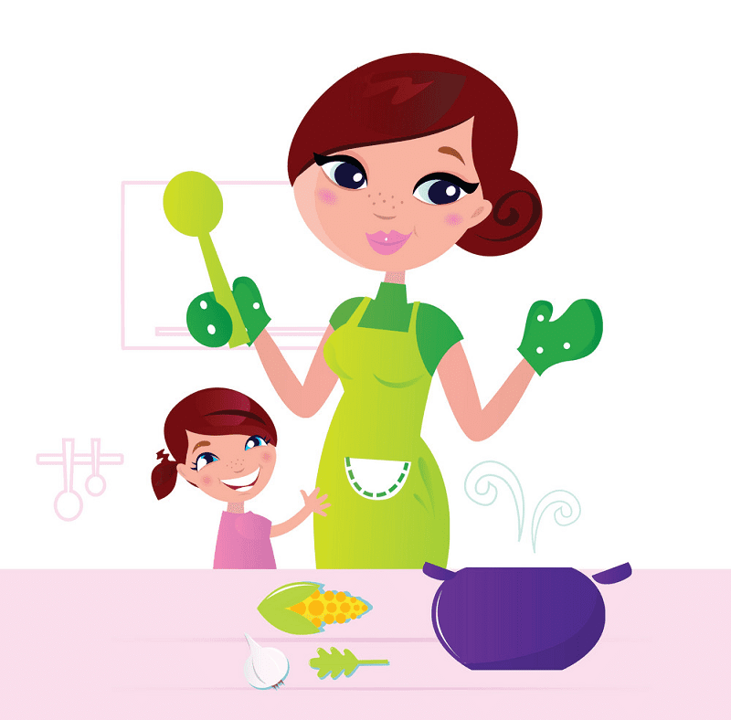 Mom Cooking clipart free images