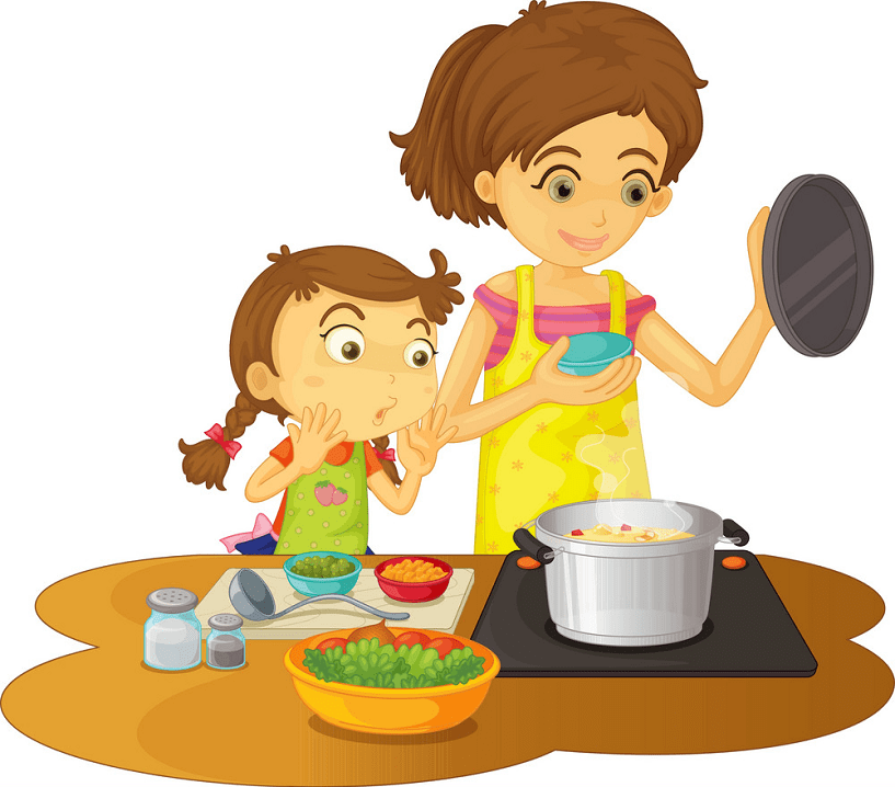 Mom Cooking clipart free