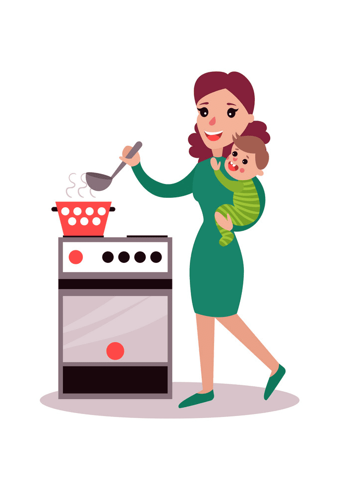 Mom Cooking clipart png