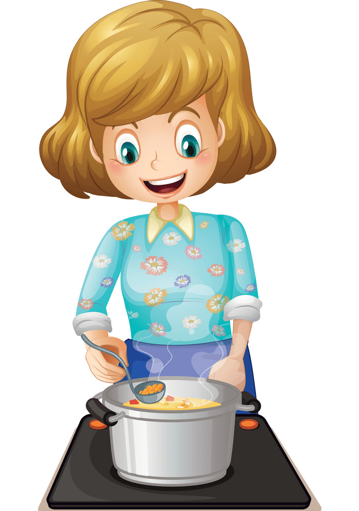 Mom Cooking clipart