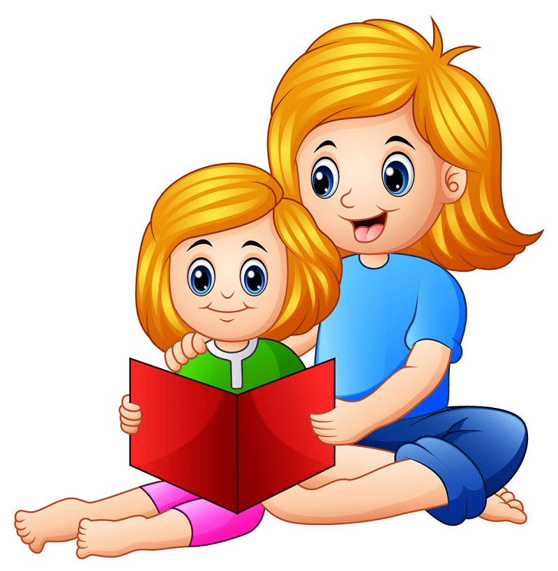 Mom and Daughter clipart 3