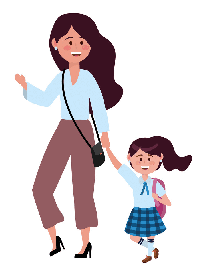 Mom and Daughter clipart image