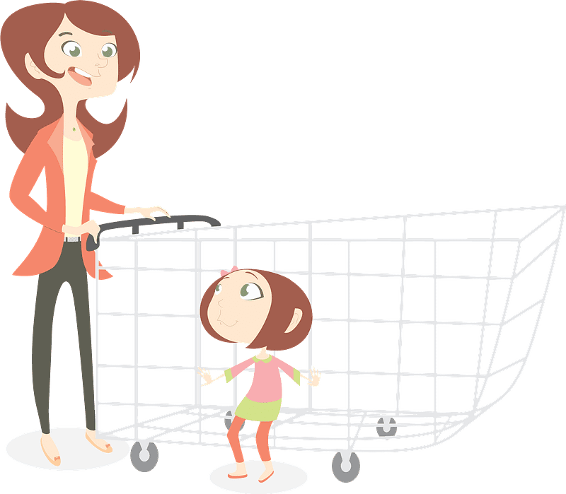 Mom and Daughter clipart transparent