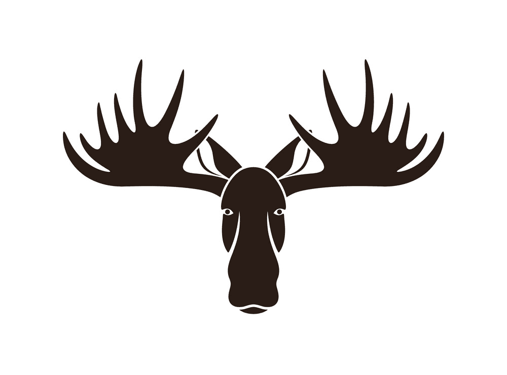 Moose Head clipart 7