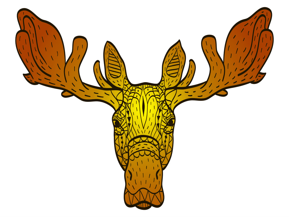 Moose Head clipart images
