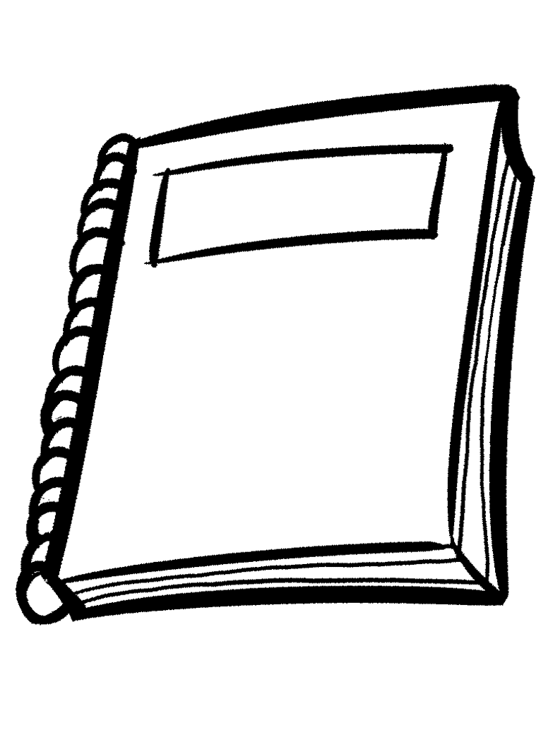 Notebook Clipart Black and White 2