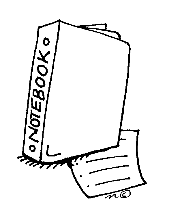 Notebook Clipart Black and White 8