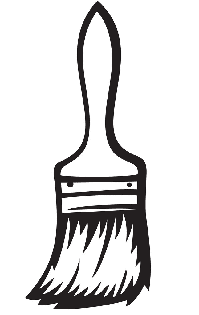 Paintbrush Clipart Black and White png