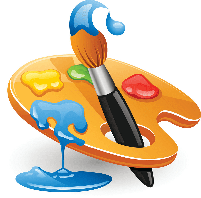Paintbrush and Palette clipart free