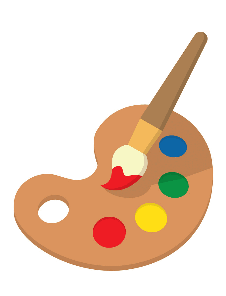 Paintbrush and Palette clipart image