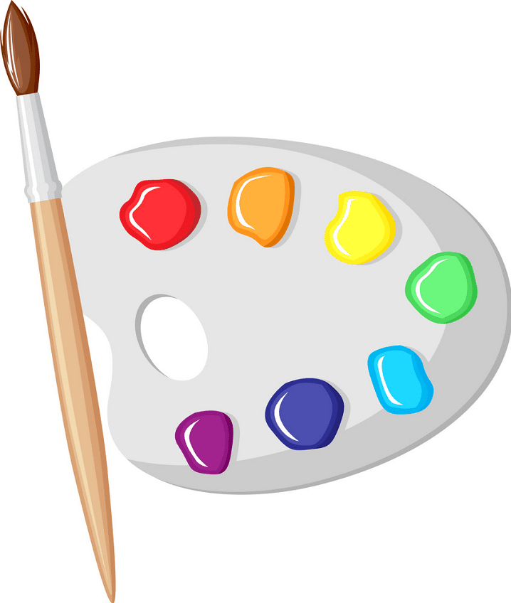 Paintbrush and Palette clipart png