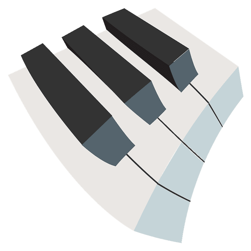 Piano Keyboard clipart transparent 3