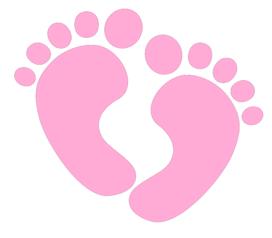 Pink Baby Feet clipart free image