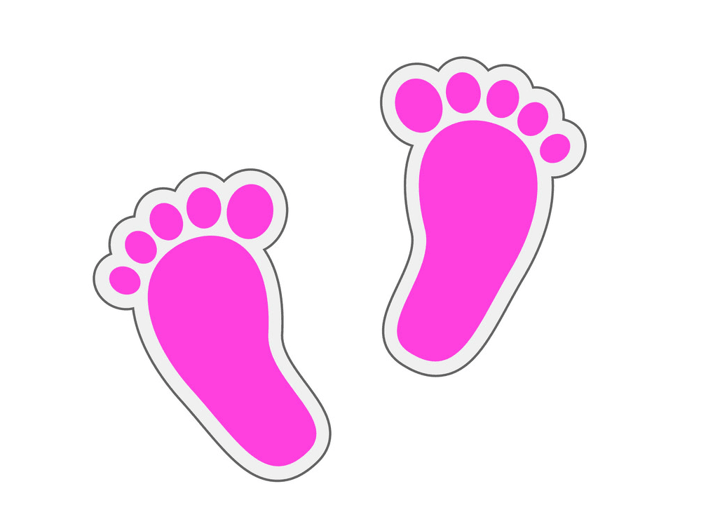 Pink Baby Feet clipart free