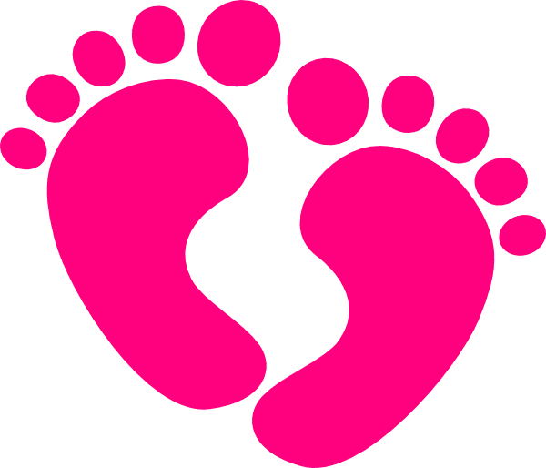 Pink Baby Feet clipart images
