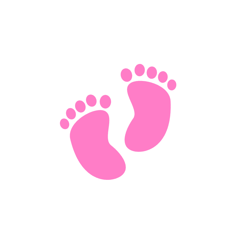 Pink Baby Feet clipart png