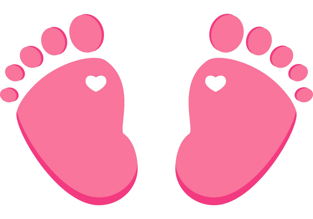 Pink Baby Feet clipart