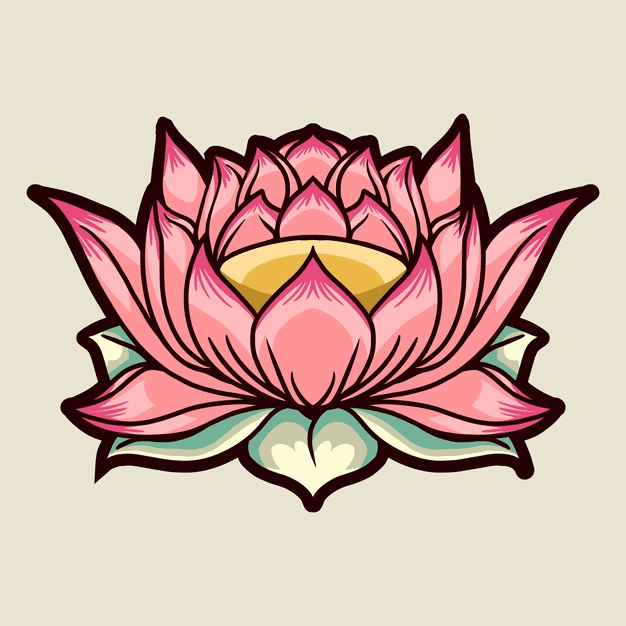 Pink Lotus clipart free image
