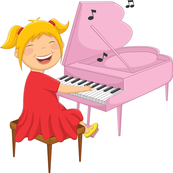 Playing Piano clipart for free