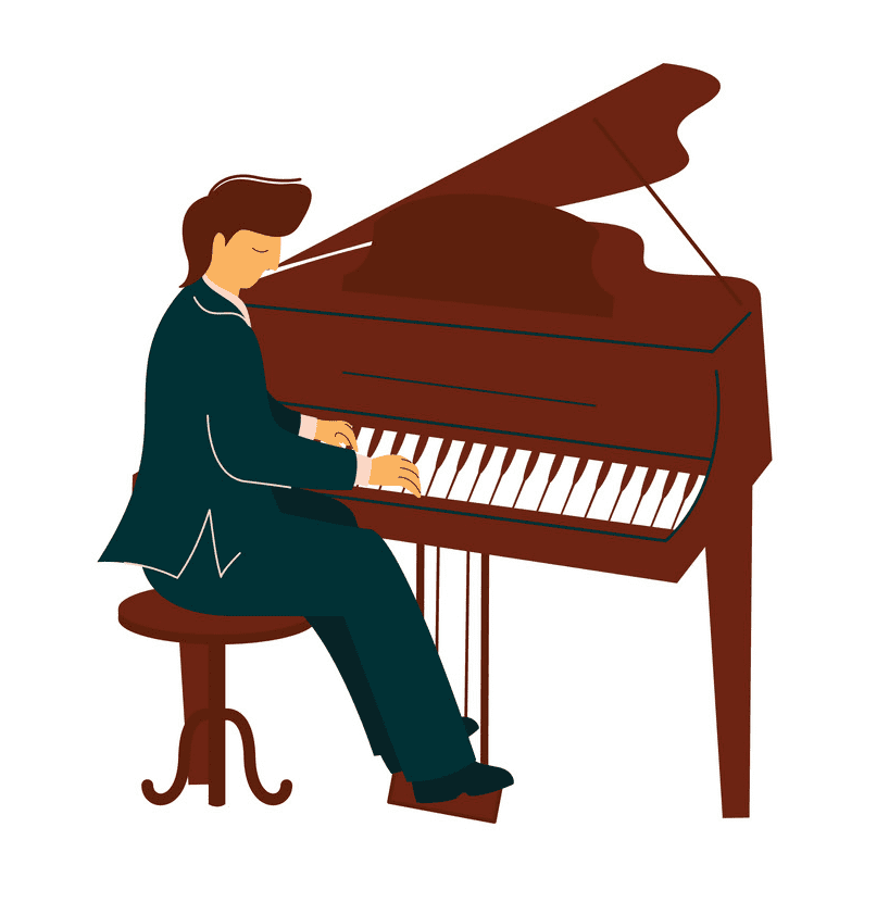 Playing Piano clipart free image