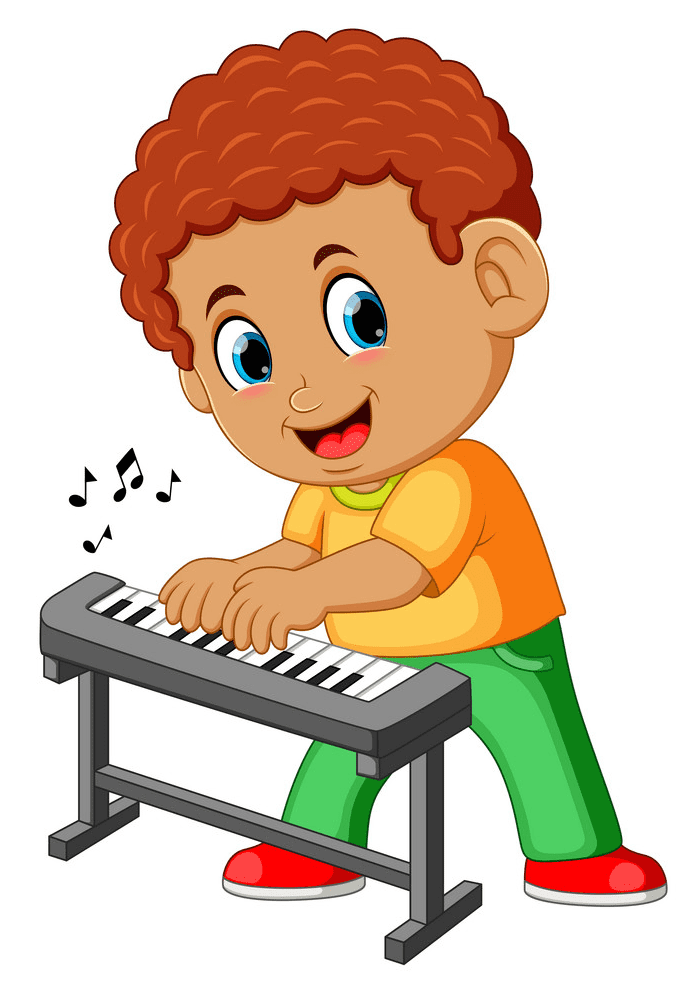 Playing Piano clipart free