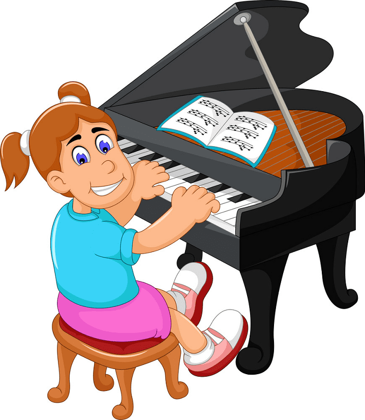 Playing Piano clipart png free