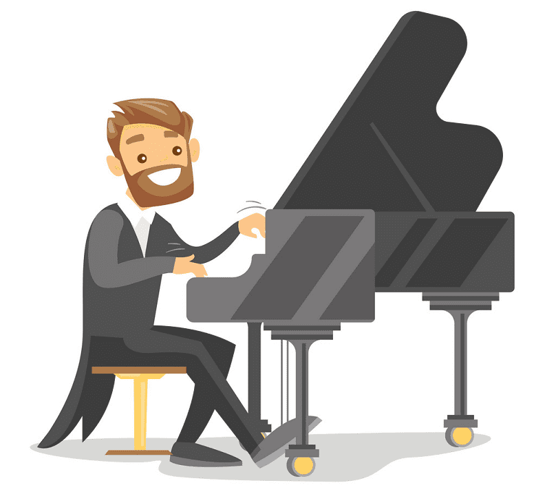 Playing Piano clipart png image