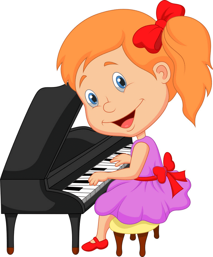 Playing Piano clipart png