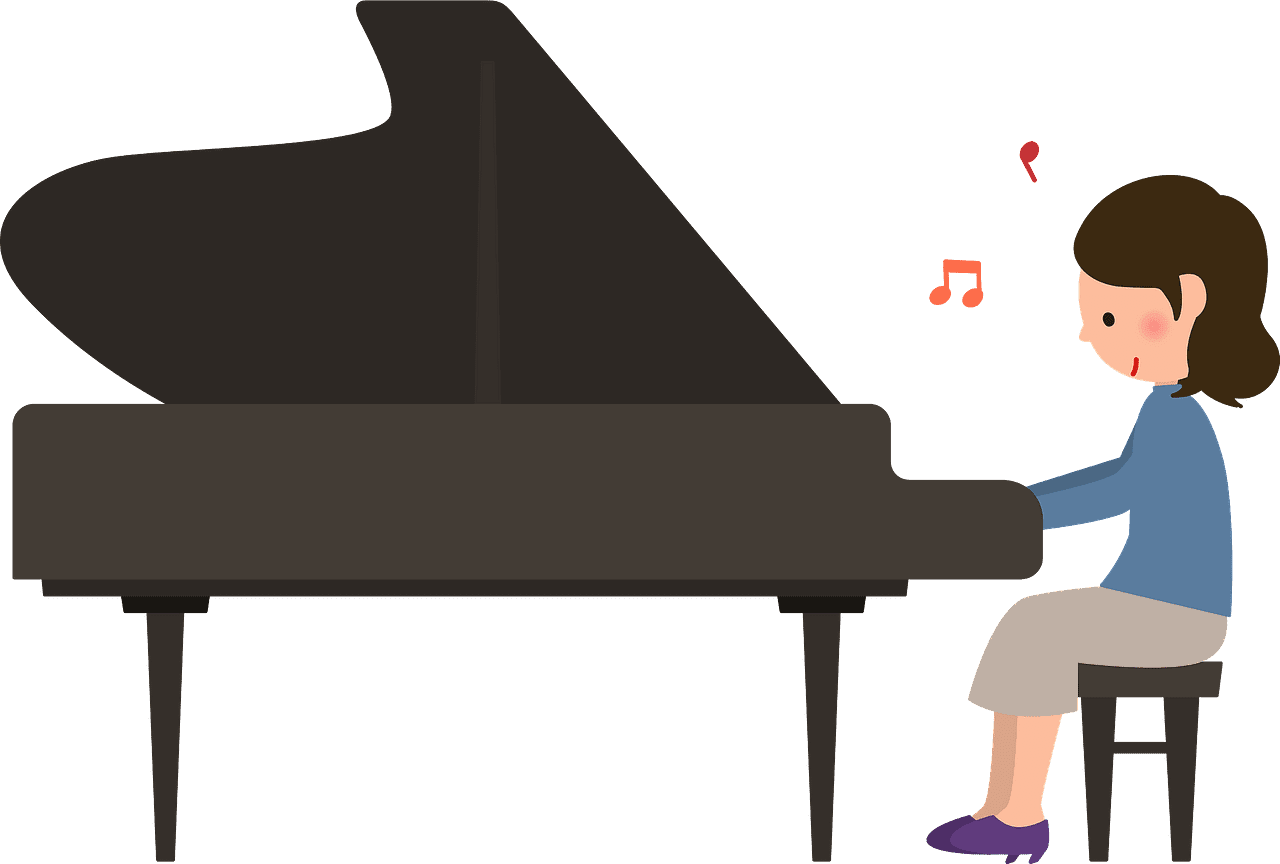 Playing Piano clipart transparent 1