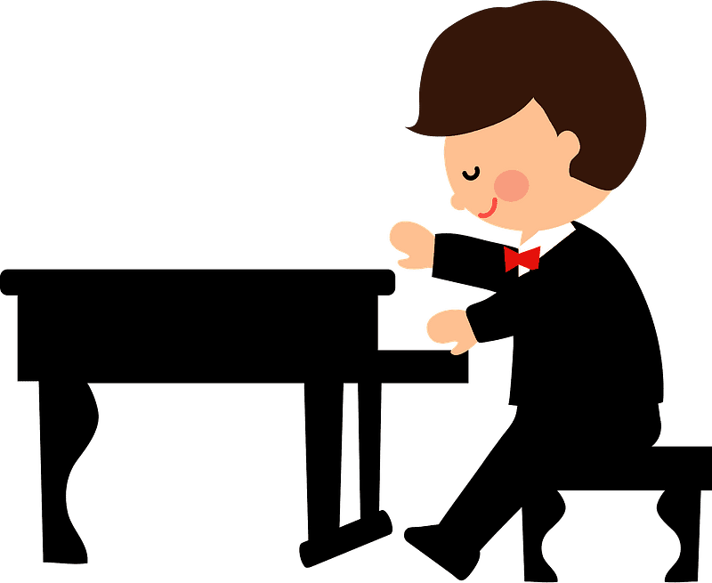 Playing Piano clipart transparent 4