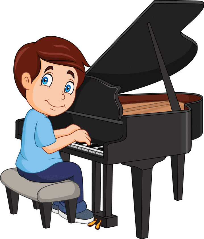 Playing Piano clipart