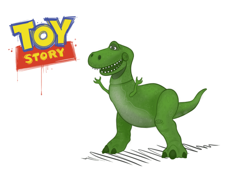 Rex Toy Story clipart free image