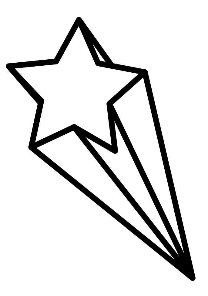 Shooting Star Clipart Black and White png images
