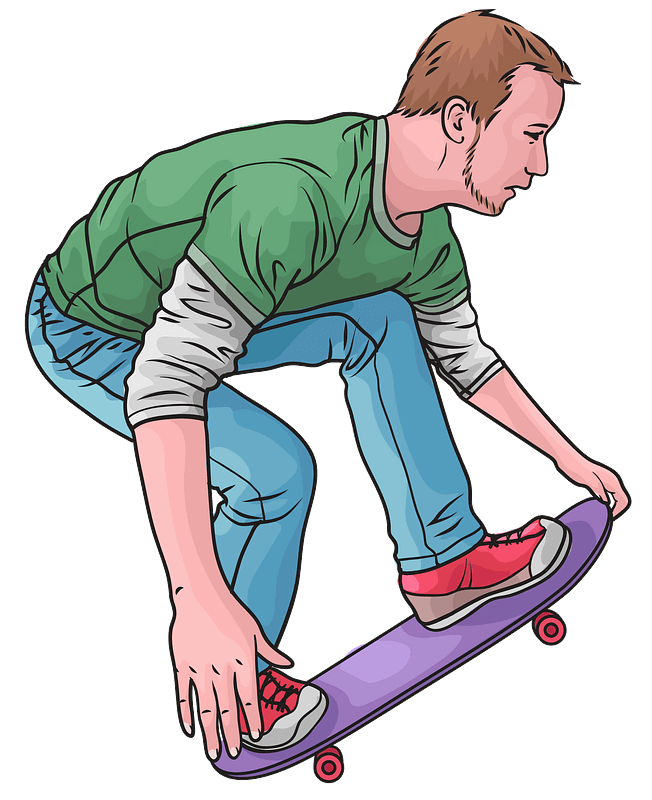 Skateboard clipart transparent 7