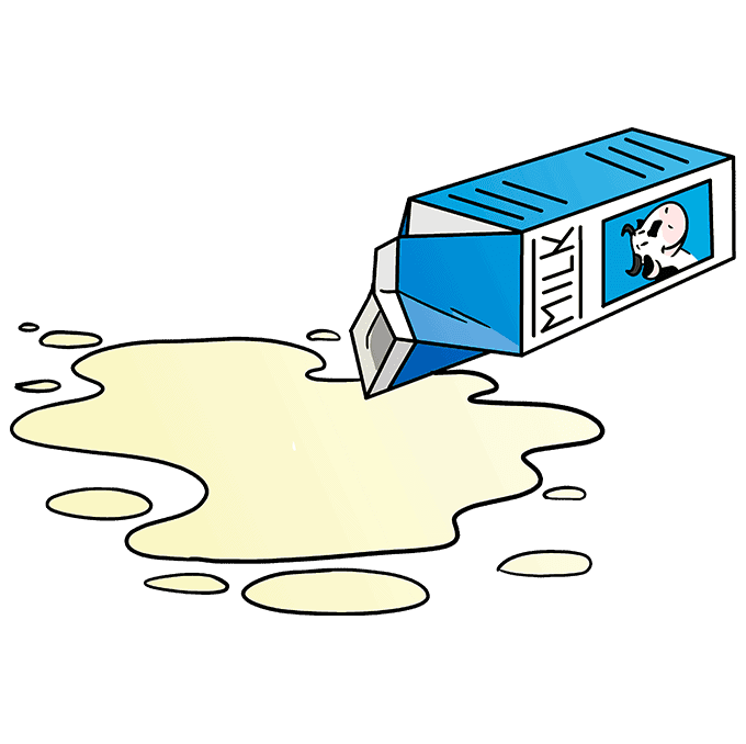 Spilled Milk clipart for free