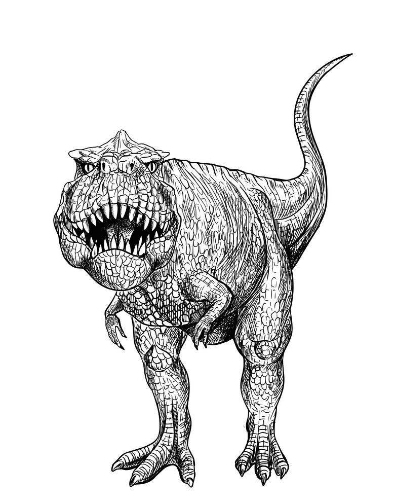 T-Rex Clipart Black and White free images