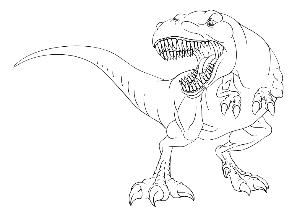 T-Rex Clipart Black and White image
