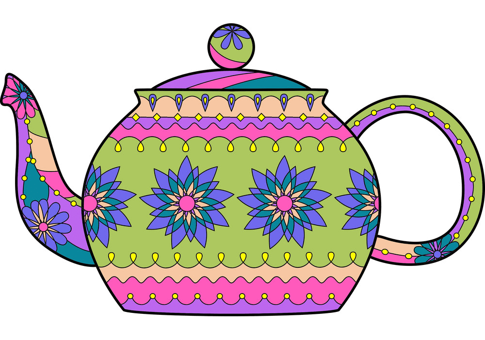 Teapot clipart free 7