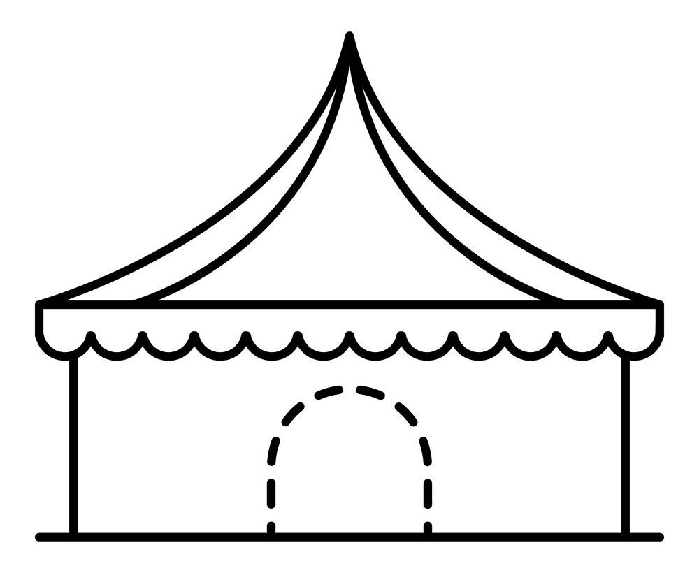 Tent Clipart Black and White png images
